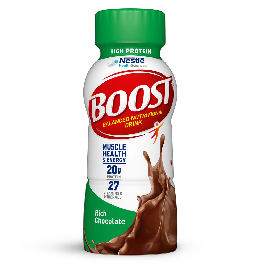 Packs) - (2 12 Chocolate, BOOST Protein Drink, High Count Protein, 20g Rich Nutritional 24