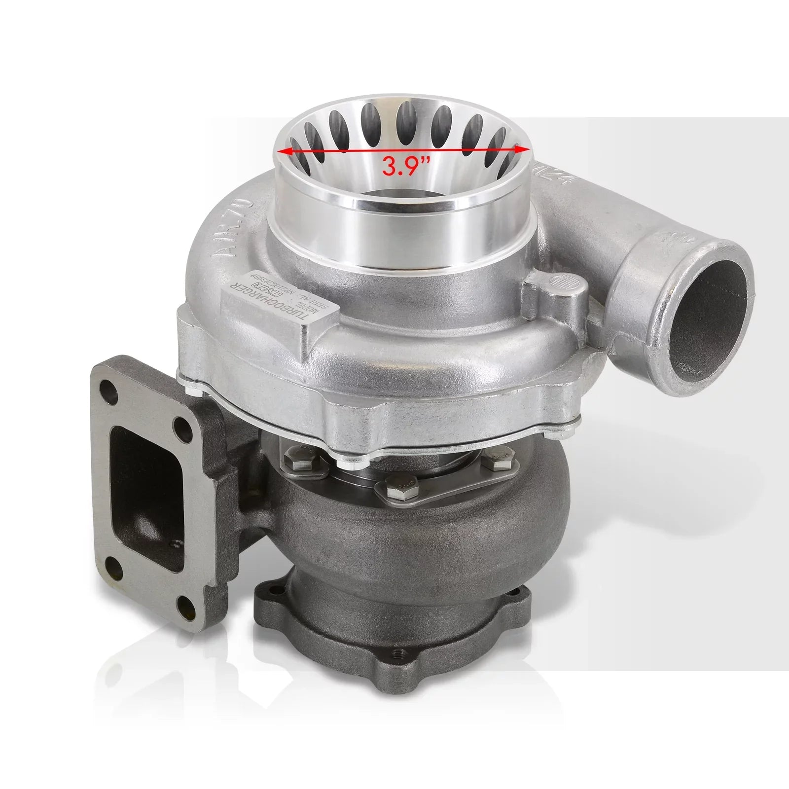 GT30 AJP For T3 Distributors Flange Boost Turbocharger 4-Bolt 0.70 GT3582 Compatible/Replacement Compressor Turbine & 0.82 Cooled GT35 Oil Universal Water Charger GTX3582R Car A/R Turbo AR Anti-Surge