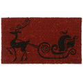 Mat, Rubber-Cal Red Christmas 18 30-Inch x Nose Reindeer Rudolph The Holiday