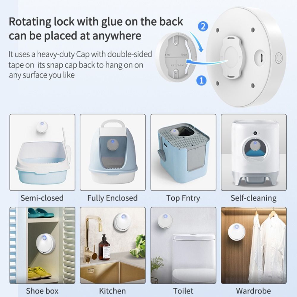 Rechargeable Deodorizer Air Purifier Smart Odor Cat Cleaner Deodorization Pets