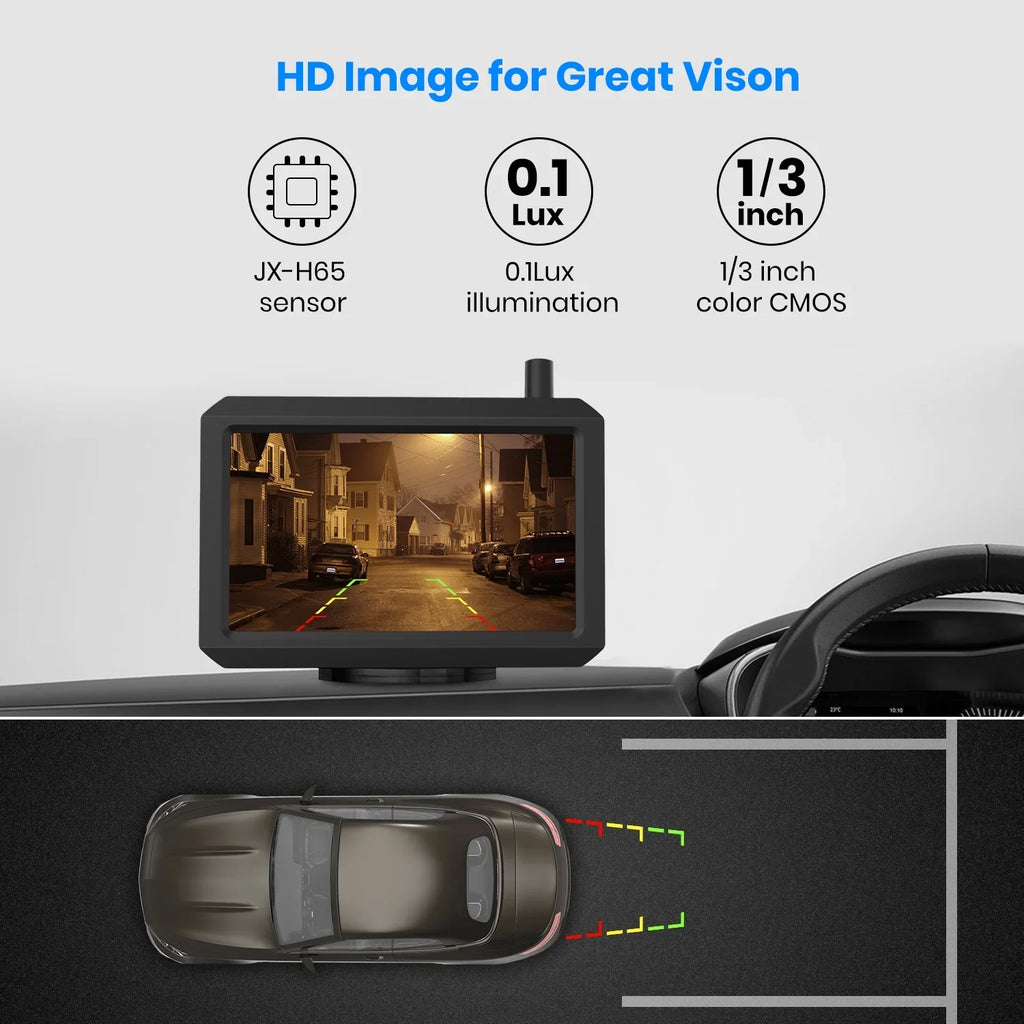 Cameras, Camera Rear System Backup for Waterproof IP68 Camera With 2 Channels 2 Car Wireless View System Reversing Wireless Digital