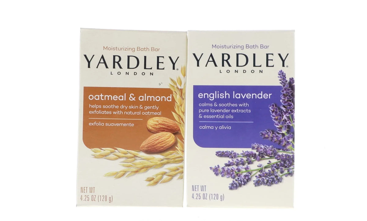 Bath 6 4.25 Bar, Yardley Almond oz 6 Oatmeal PCS English Bar, Bath Yardley PCS, 4.25 oz Lavender &