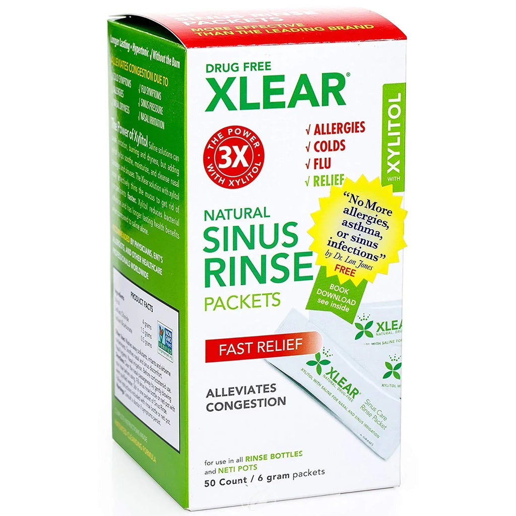 g (NetiXlear 6 Sinus Refill Solution 50 packets) Neti Xlear Ct (4 Pack)