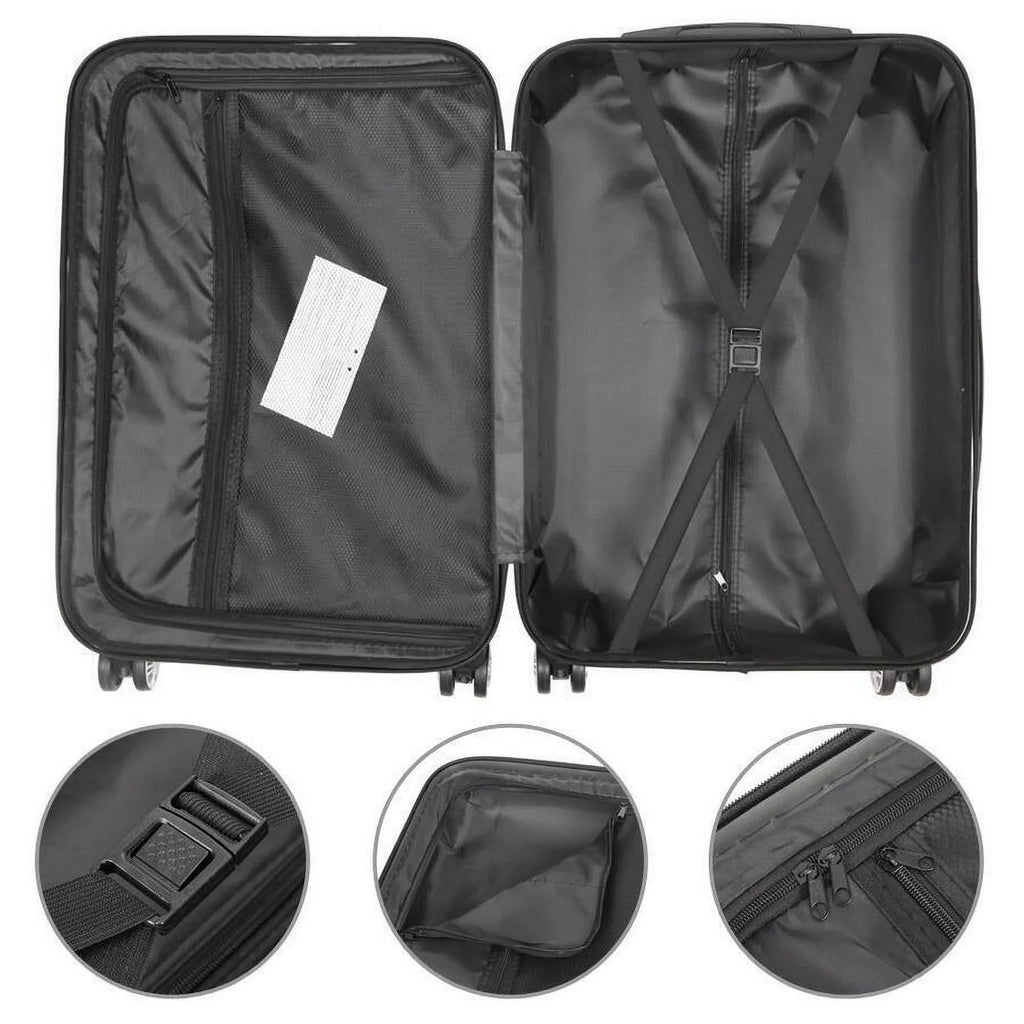 Wine Trolley TSA Lock, Luggage Red, 3-Piece with Set ABS