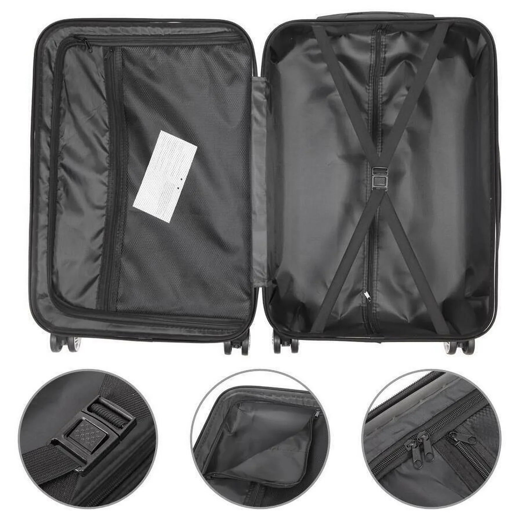 Wine Trolley TSA Lock, Luggage Red, 3-Piece with Set ABS