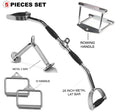 triceps Maniac exercise gym Fitness 5-Piece cable handle pull bar tricep tricept men attachments accessories down for machine attachment workout pushdown home