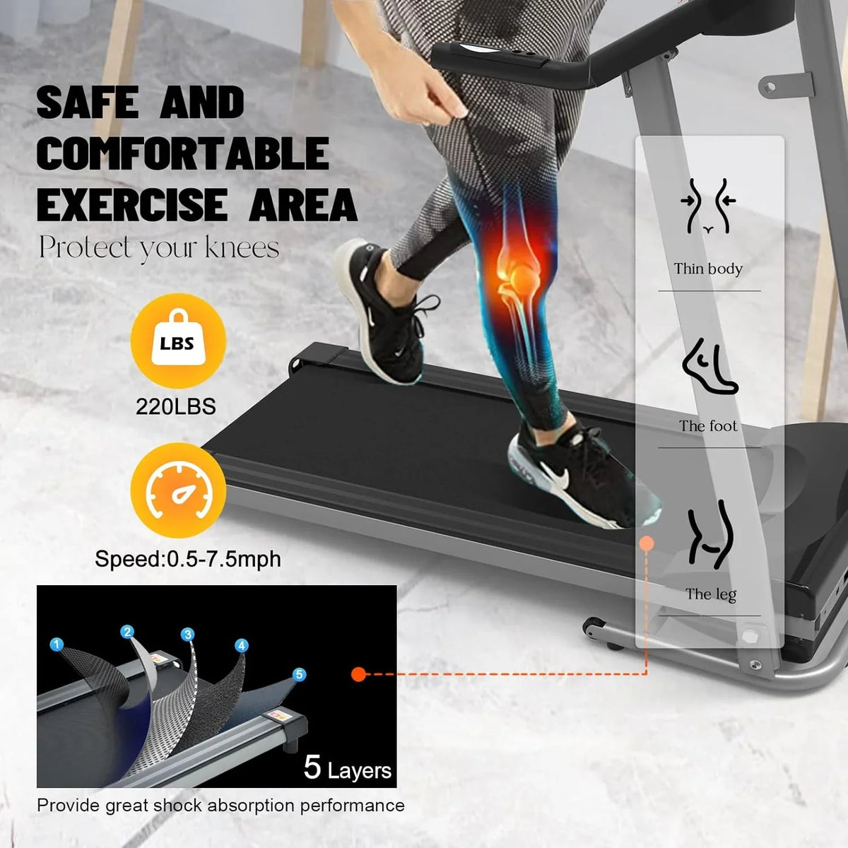 Holder Home for and Safety Lock, Programs, Home/Gym/Small Cup with with jx Apartment, Preset LB Foldable or Treadmill LED Adjustable je Capacity Yone Monitor 15 and 250 Treadmill,