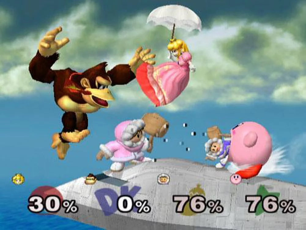 Super with Smash GameCube Melee Nintendo Bros. Restored Console Game Black (Refurbished)