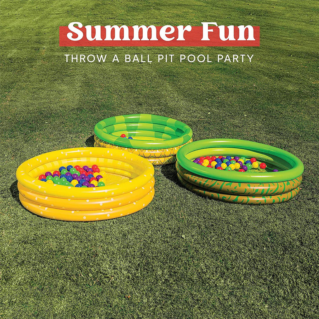 Inflatable Summer 3 Fun Pool Kiddie Pit Inflatable Water Pool Avocado 45 Lemon Packs Kids Pineapple Pool 10 X Set Swimming Ball Pool Pools for Kiddie Baby
