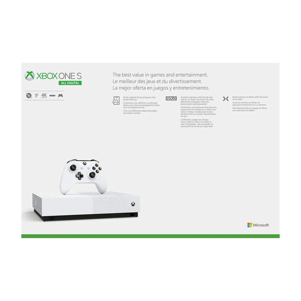 S NJP-00024 One Xbox All-Digital 1TB Gaming), Edition Microsoft (Disc-free Console White,