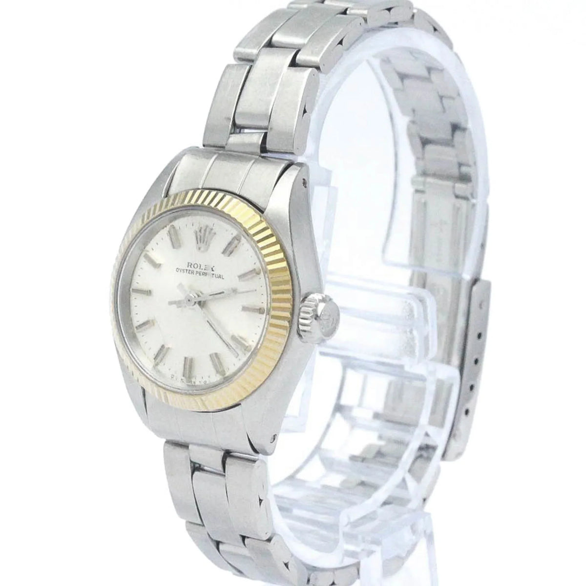 Vintage (Fair) Watch Pre-Owned Oyster White Ladies Steel 6719 Gold ROLEX BF565449 Perpetual