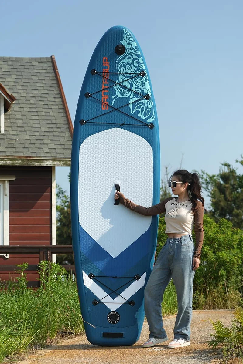 Stand SUP Paddle Max x6 & Up Accessories, Deck, Surfing, 330lbs Board for & Stance, Adults, Non-Slip for 11'x33 Inflatable with Youth Fishing Premium Wide