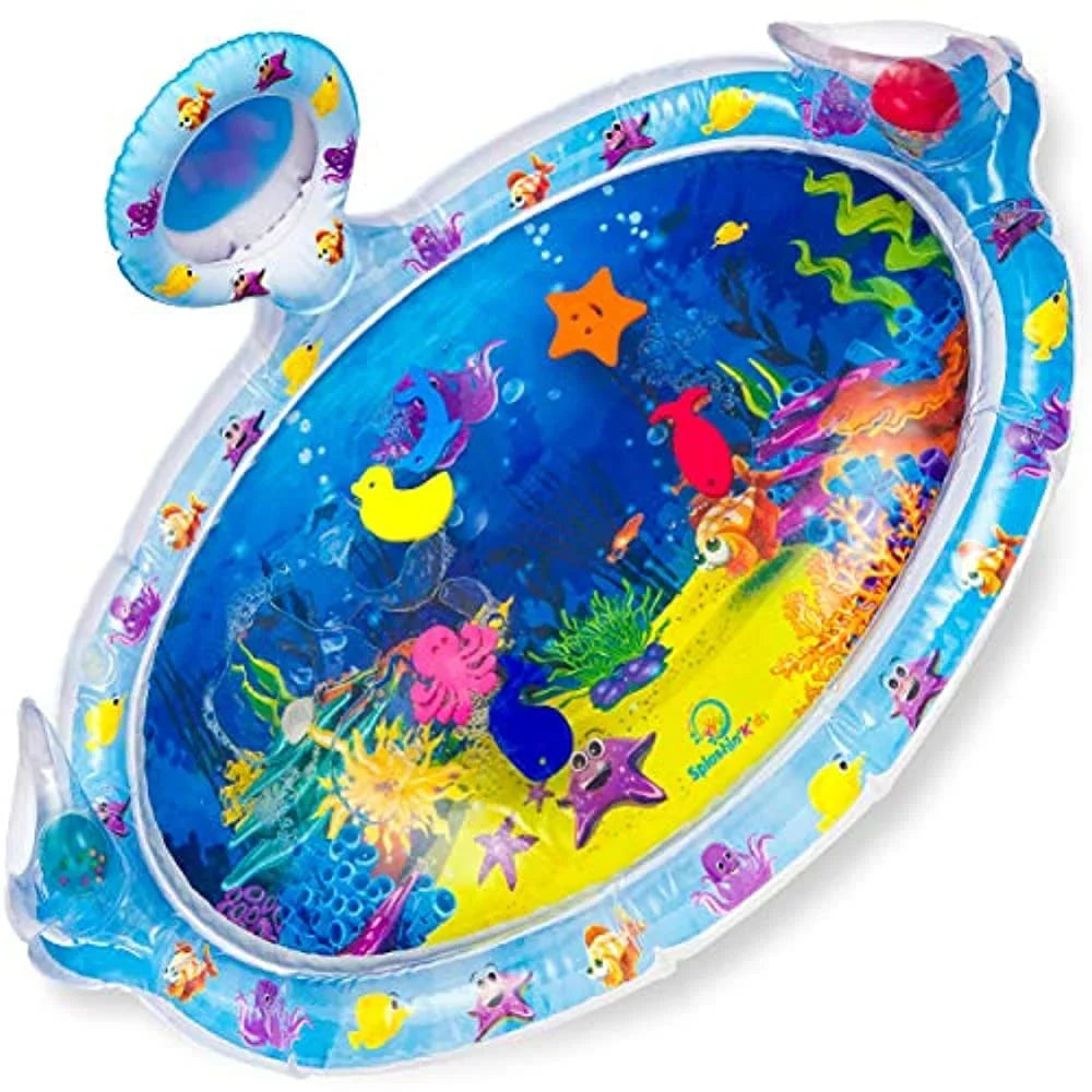 Mirror Perfect The Center Play rattles and Inflatable with Stimulation Activity Time Your Toddlers Baby's Growth Infants Fun Water Tummy Premium mat time Splashin'kids