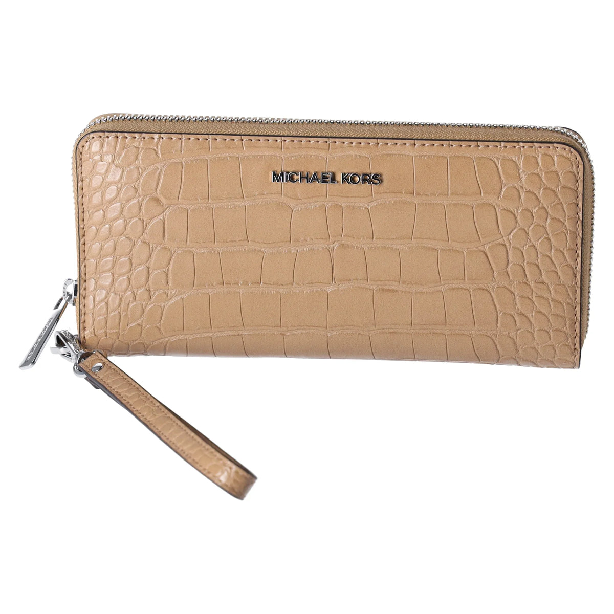 Embossed Travel Continental Croc Wallet Camel Set Large Kors Michael Jet