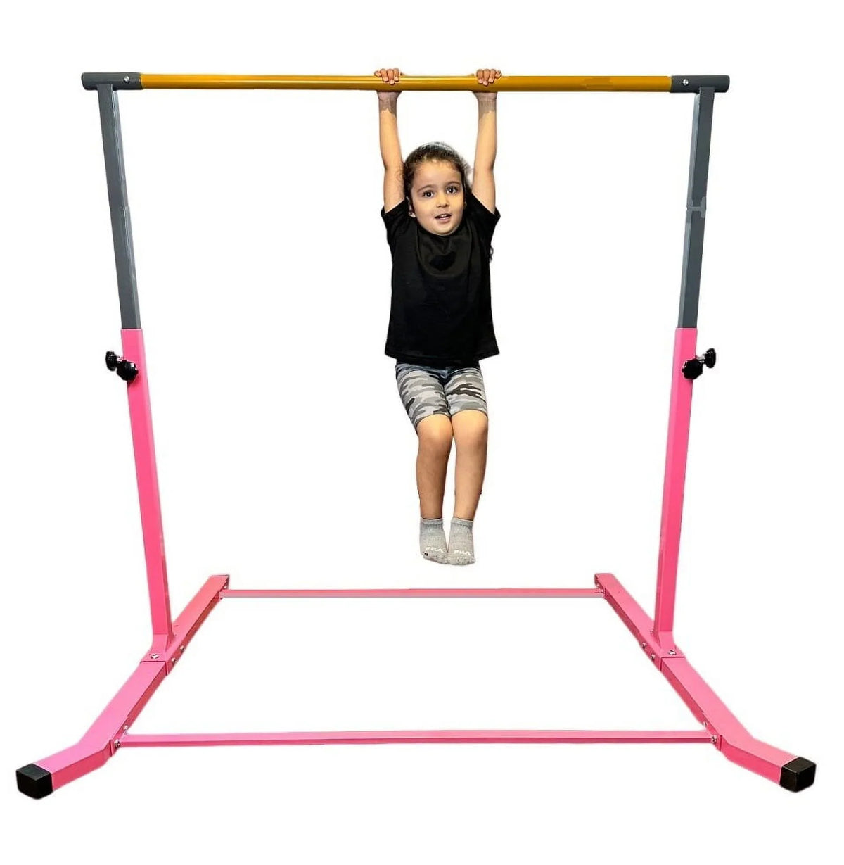 Bar Gymnastics 5 Bar for (Pink) Kip Strong to Equipment Legs Training, Star-TD Curved Gymnastics Home Gymnastic Junior Expandable Gym Adjustable Heavy Kids Height FT Duty 3 Training 5 Horizontal FT