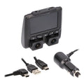 w/ Built-in Screen Camera Dual-View TE-DVR-DL4K Dash DVR Viewing 3" iBeam & 4K