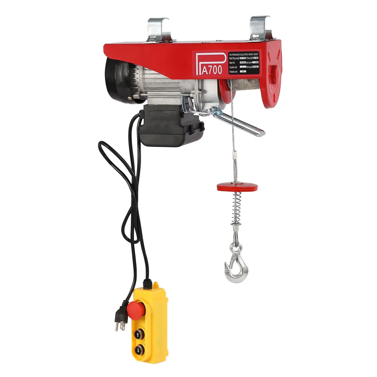 Remote Control Electric Hoist 110V Portable Winch Winch 1543lbs Wire W/ Electric