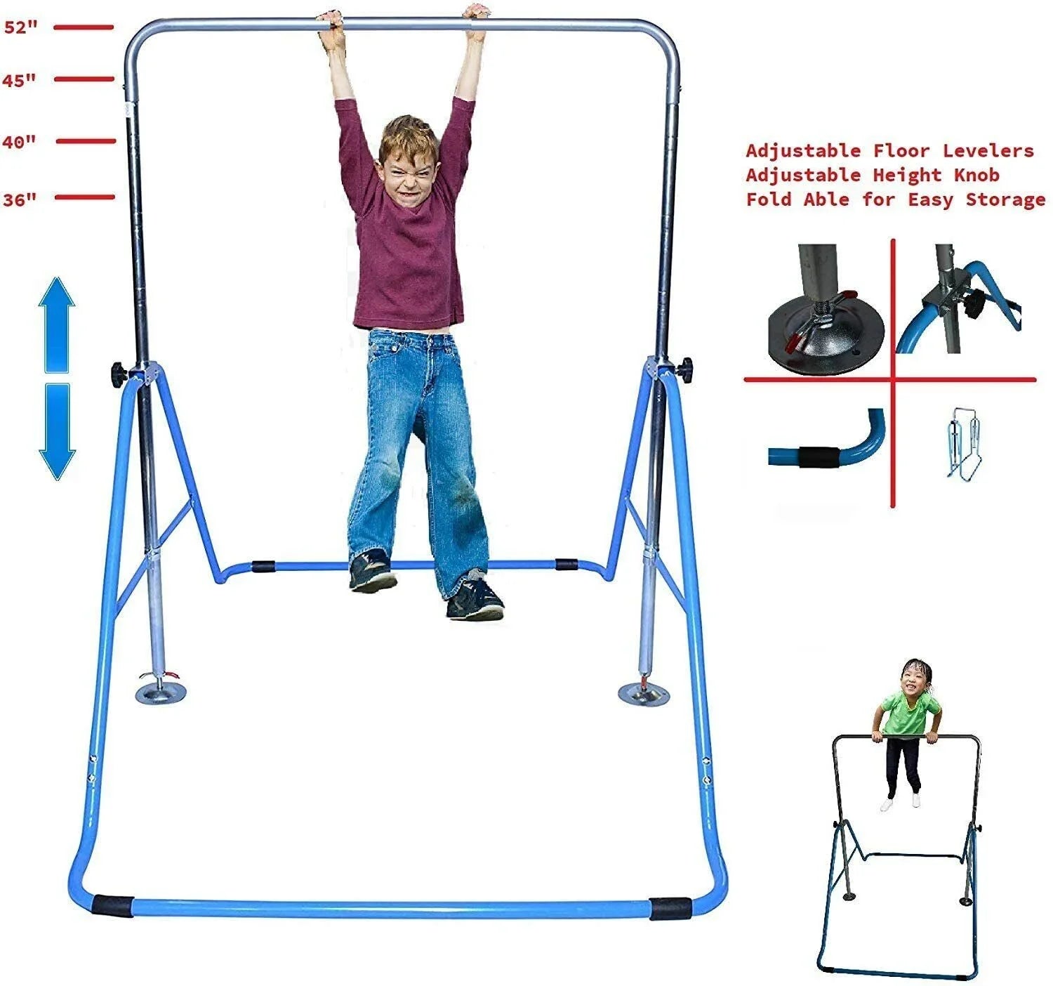 Kids Bars Blue - Playground Bar Training Kip New - Horizontal Monkey - Jungle