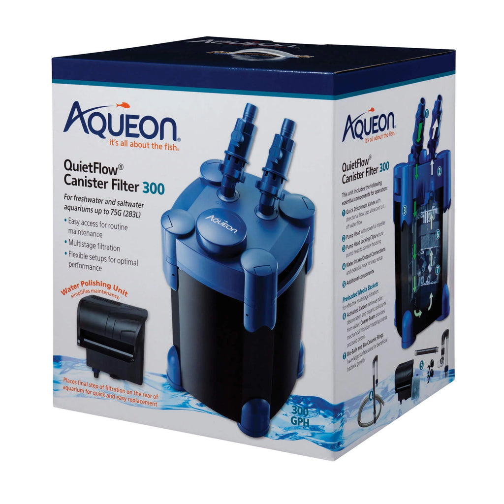75 Canister Aquarium Up Gallons QuietFlow Filter to Aqueon