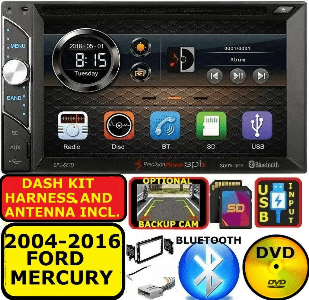 RADIO TOUCHSCREEN 04-16 AUX MERCURY CD/DVD FORD USB SD STEREO PKG BLUETOOTH CAR