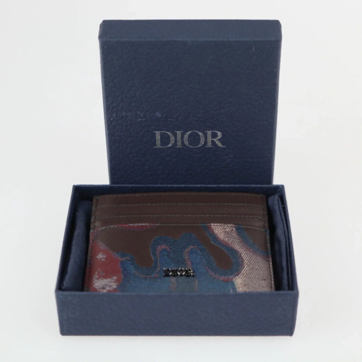 2ESCH135UCN Multicolor Holder Christian (Like Dior Case Marron Business Brown Pattern Dior Card Series Calf Pre-Owned Camouflage Leather New)