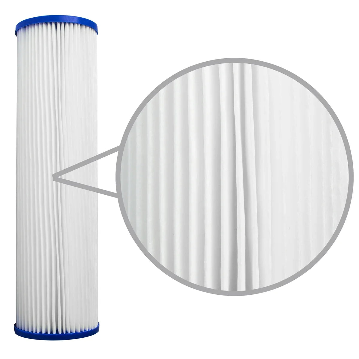 Sediment 25 Water Pack Filter Poly 5 20x2.5" Pleated micron Cartdrige