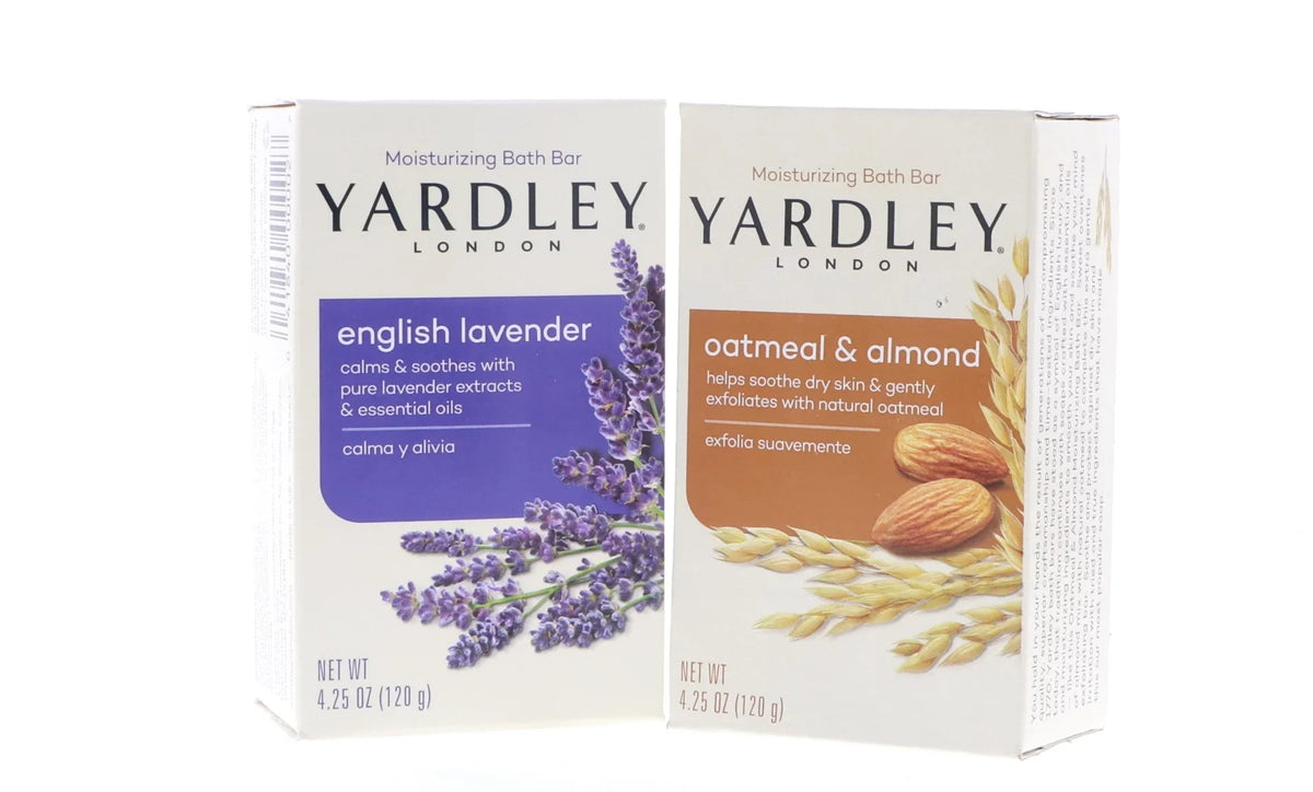 Bath 6 4.25 Bar, Yardley Almond oz 6 Oatmeal PCS English Bar, Bath Yardley PCS, 4.25 oz Lavender &