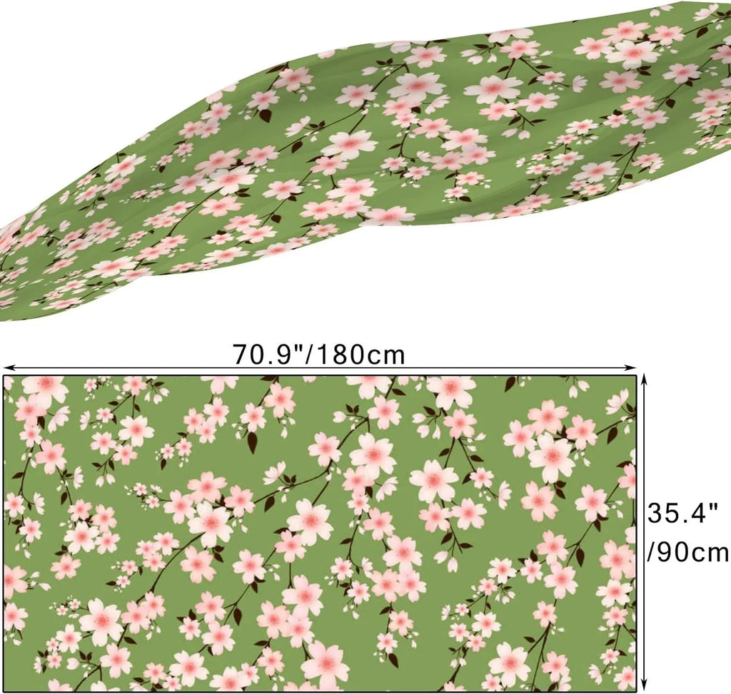 Blossom Scarves Long Branches Silk Neck Women Cherry Hyjoy Girls Scarf Lightweight Shawl Wrap for