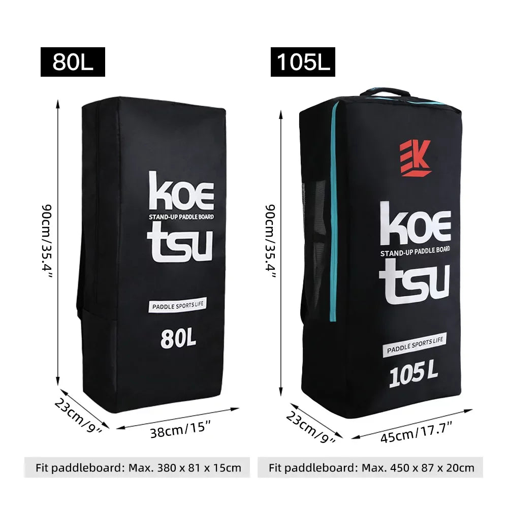 Bag KOETSU Inflatable Board Paddleboard 105L 80L/ Shoulder Travel for Carrying