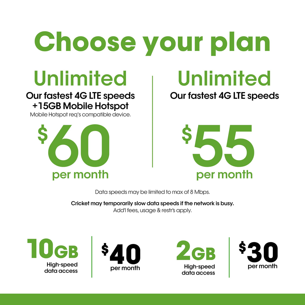 Cricket Wireless Top e-PIN Delivery) Up (Email $70