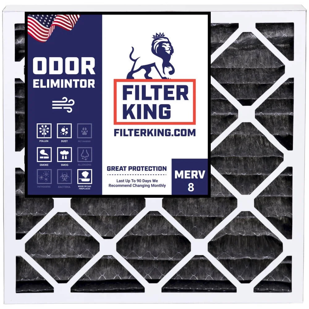 HVAC MERV 8 USA x IN A/C Filter | Air 24.5 4-PACK Size: Filter | MADE 16x25x1 Filters | .75" Carbon 15.5 King | Actual Furnace x Pleated