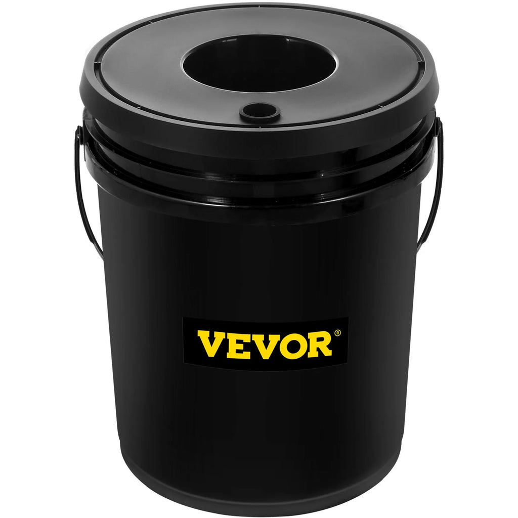 Indoor/Outdoor Water VEVOR Leafy Hydroponic Kit, 4-Bucket Vegetables for Indicator Level DWC Stone Air 5-Gallon, Pump, & with Grow System