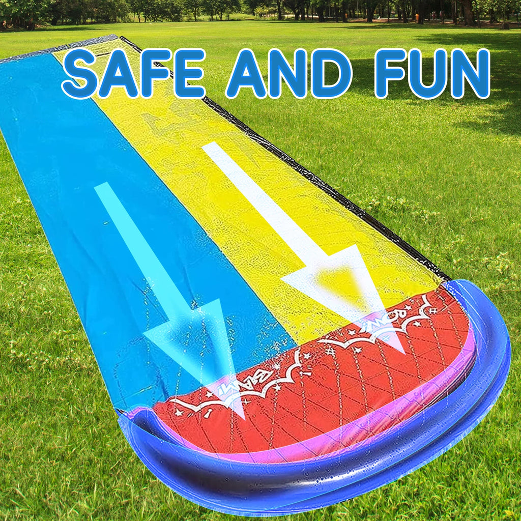 2 Duty Double Lawn for Lawn Heavy x 4.6ft Water for Adult Slide Water Slide Inflatable Kids, Activities 25ft Boards Slip Summer with Outdoor Yard Play Water YoYfun and Sprinkler