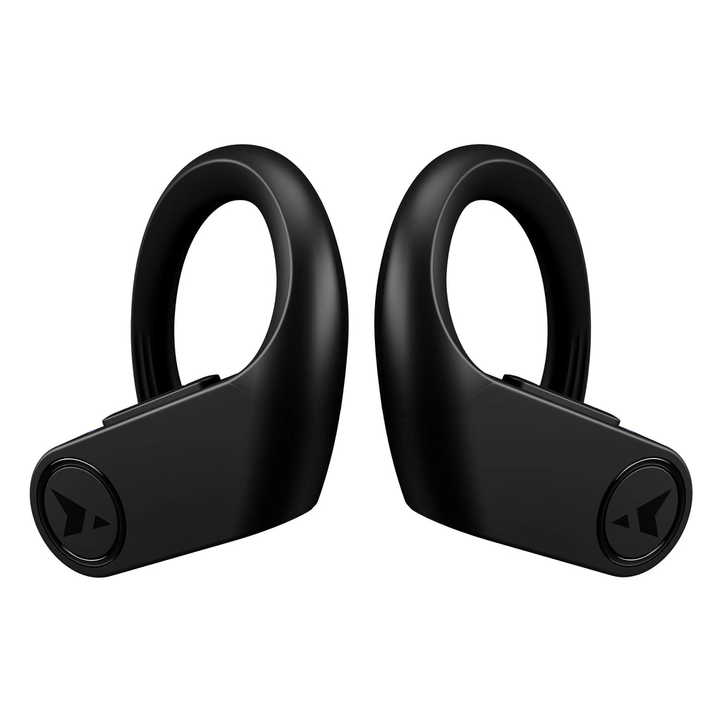 Earhook Running, Wireless - - Black w/Microphone with Sport Mic, Earbuds 45H Pro - Gym, Playtime, F1 True Charging Waterproof Turonic Bluetooth case, - Earphones Headphones Wireless Workout for IPX7