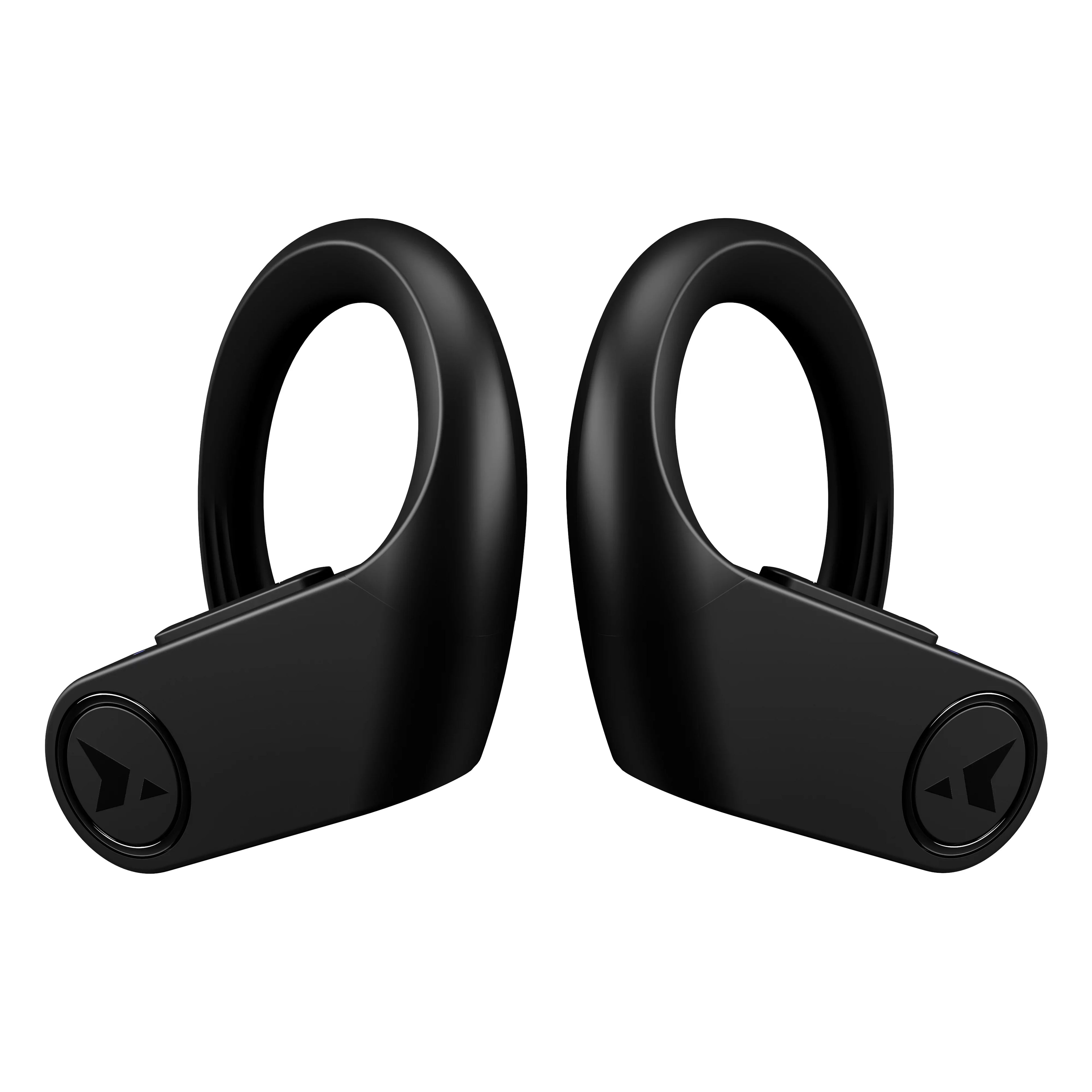 Earhook Running, Wireless - - Black w/Microphone with Sport Mic, Earbuds 45H Pro - Gym, Playtime, F1 True Charging Waterproof Turonic Bluetooth case, - Earphones Headphones Wireless Workout for IPX7