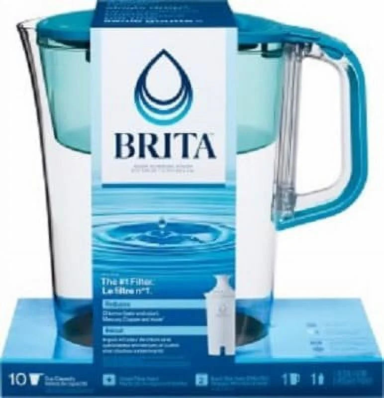Pitcher - Filter, Quantity 50686 2 Brita Filter Capacity Water 10 Cup +