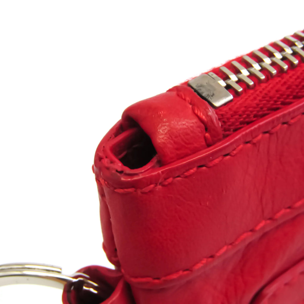 Red Clutch Bag Balenciaga Pre-Owned Leather Color 273022 (Good) Women's