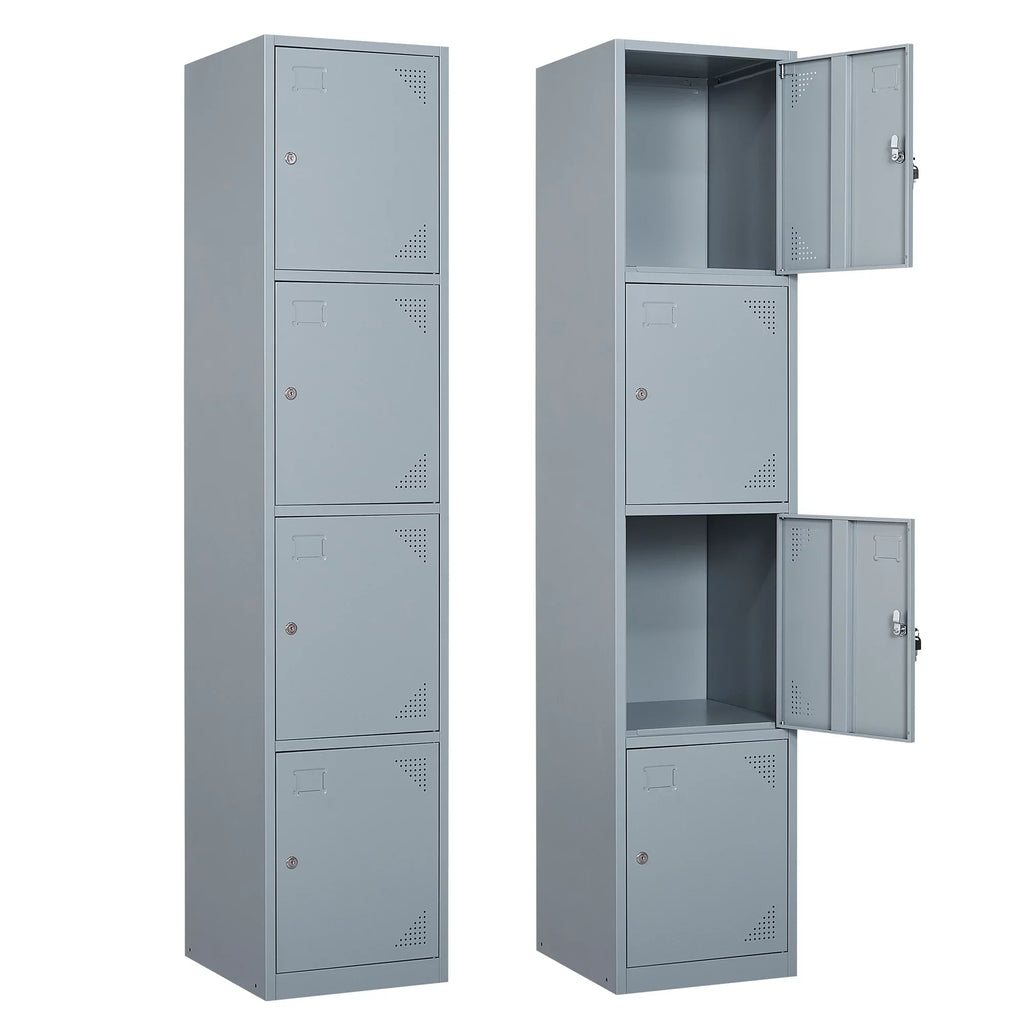 Metal Door Lockers Staff,Home Steel for with Lockable for Office Sundries,Gym,School Storage Cabinet 4 Employees,71" STANI