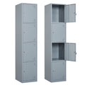 Metal Door Lockers Staff,Home Steel for with Lockable for Office Sundries,Gym,School Storage Cabinet 4 Employees,71" STANI