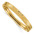 Hinged 0.312 Yellow Concave Bangle Diamond-Cut mm Bracelet 14K Gold CC5-16