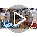 Wire Cart with 3-Tier Metal Handle for Storage Wheels and Cart Mesh Heavy-Duty Storage Silver Kitchen Trolley Multi-Function | Rolling Organization and | Mount-It! |