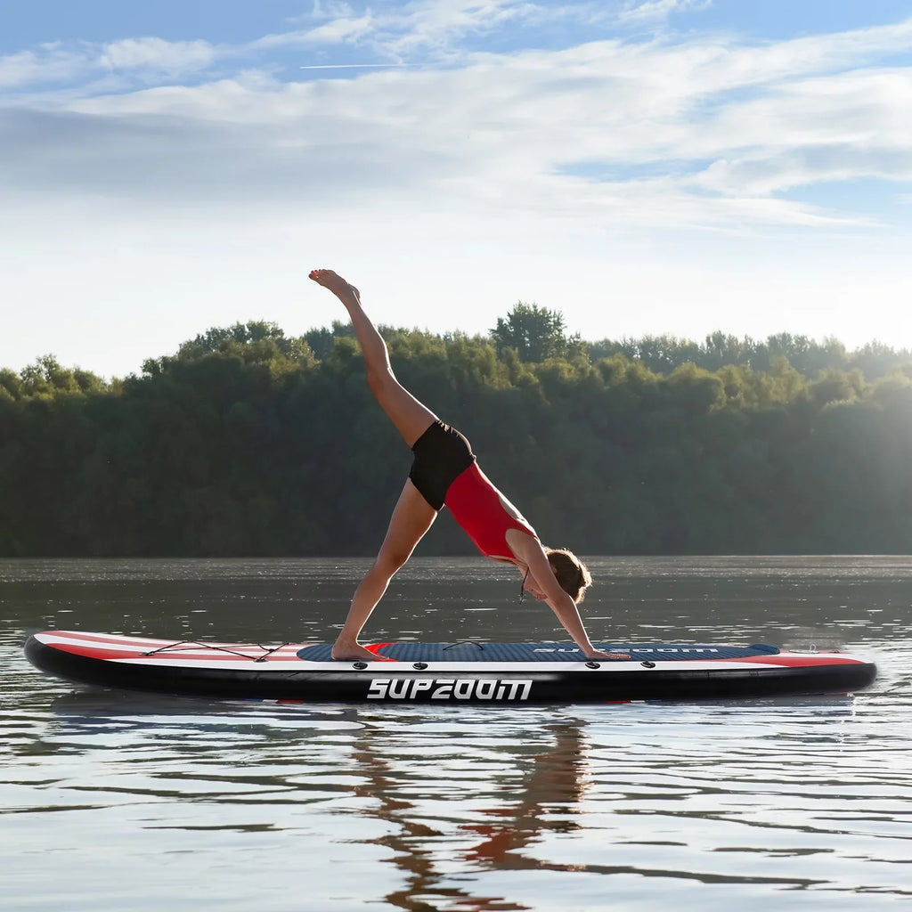 Inflatable Levels All SUPZOOM Kit Hand for Paddle, Stand Travel Backpack, Skill Bag, ISUP Star 10'6×32"×6" SUP Repair Board, Everything Waterproof Included Paddle Pump, with Leash, Up Big