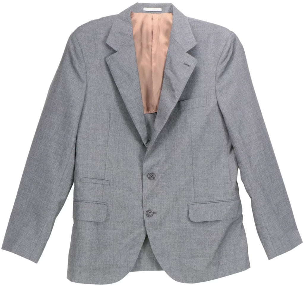 Wool US Cucinelli 50 Suit - EU 40 Grey Woven / Brunello Men's