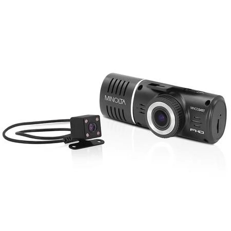 and Recording, Camera HD Black Rear MNCD245T Screen Full 3-Channel 2.45" Dash LCD Front with View