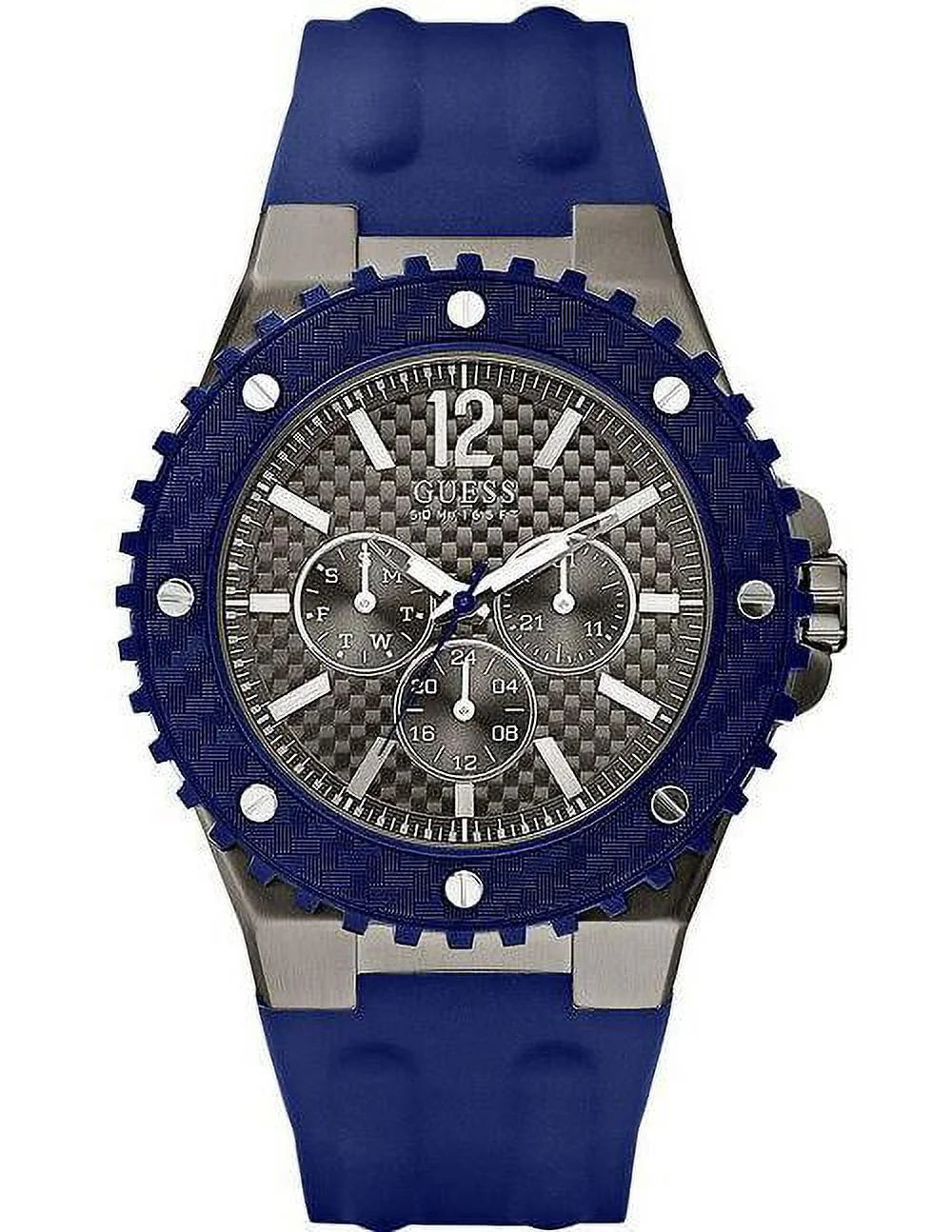 Guess Silicone Watch Blue Men's U12655G1