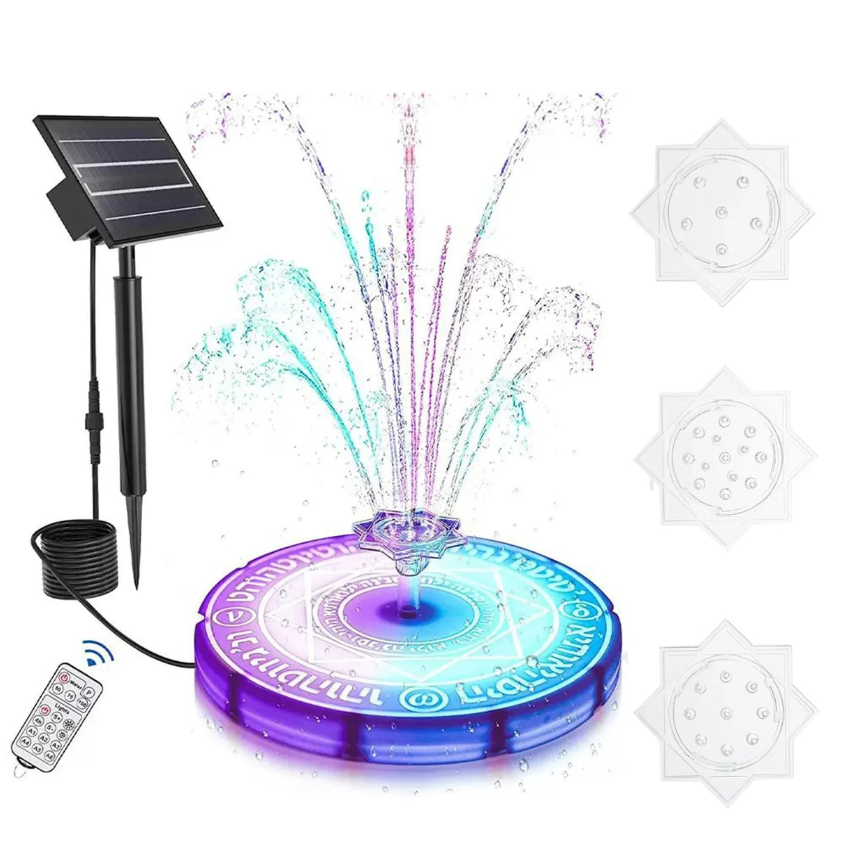 With Bath Remote Remote Remote Light,LedSolarSolar Bath With Dadypet Pond Led Solar LedSolar Decoration Pond Fountain Bath