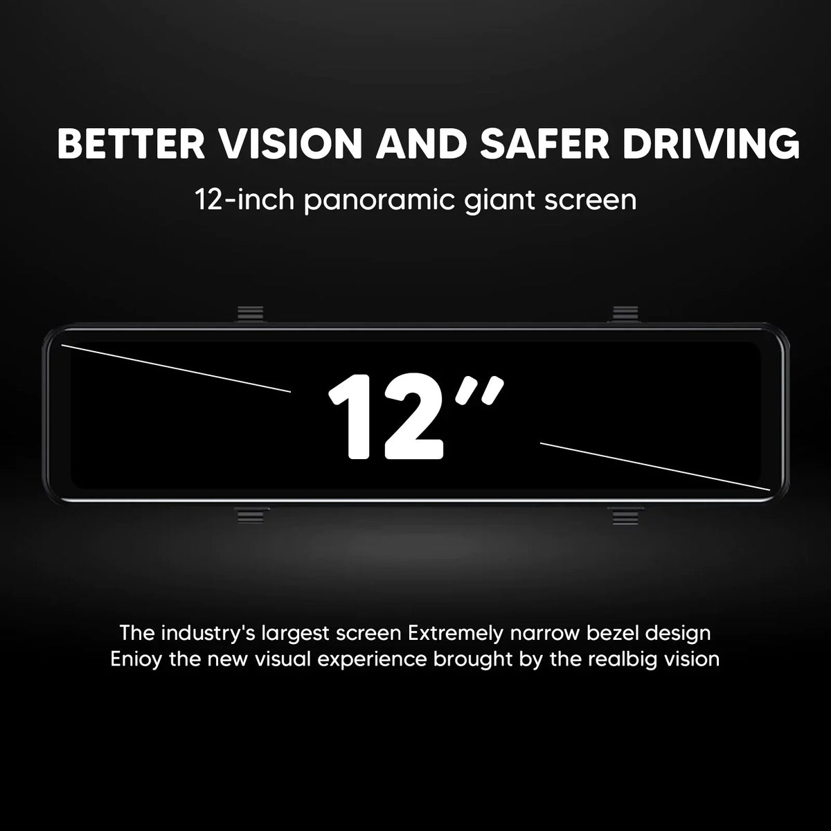 Mirror Recorder GPS Video DVR View Kits 12"Dual Night Cam Rear Car Camera Dash