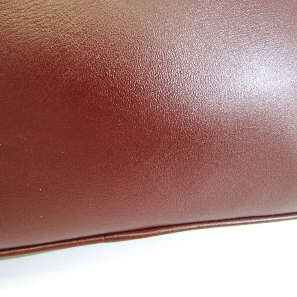 Bordeaux Cartier (Good) Must Leather Bag Women's Pre-Owned Shoulder