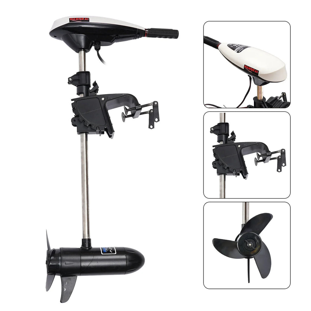12V Boat Heavy Duty Electric Motor Engine 45LBS HANGKAI Trolling Motor Outboard