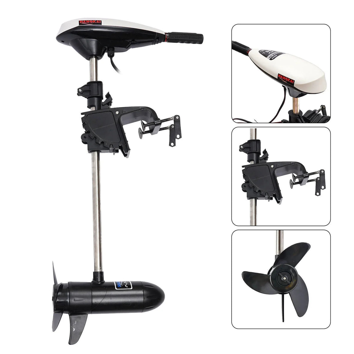 12V Boat Heavy Duty Electric Motor Engine 45LBS HANGKAI Trolling Motor Outboard